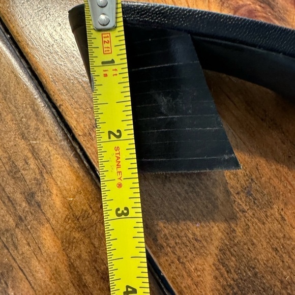 J. Renee Black Leather Upper Slides | Sz 9 M | 2 1/2” Heel | Memory Foam Insole - Picture 8 of 9